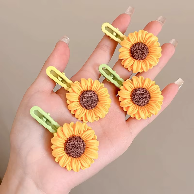Pince à cheveux tournesol pour filles