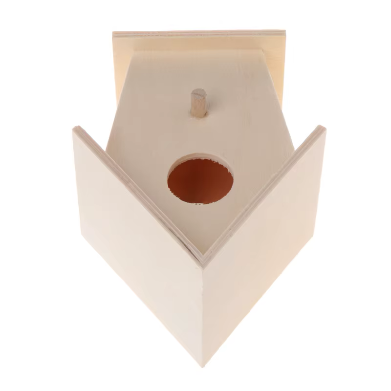 Nichoir en bois fait à la main avec perchoir pour petits oiseaux, nichoir d'extérieur pour peindre, décor de jardin