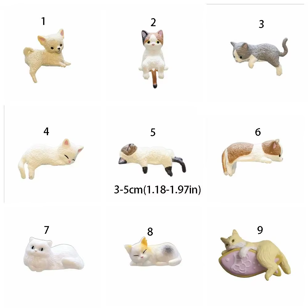 Bord chat ordinateur tasse d'eau voiture bord décoration crème colle accessoires petits ornements Figurines et Miniatures