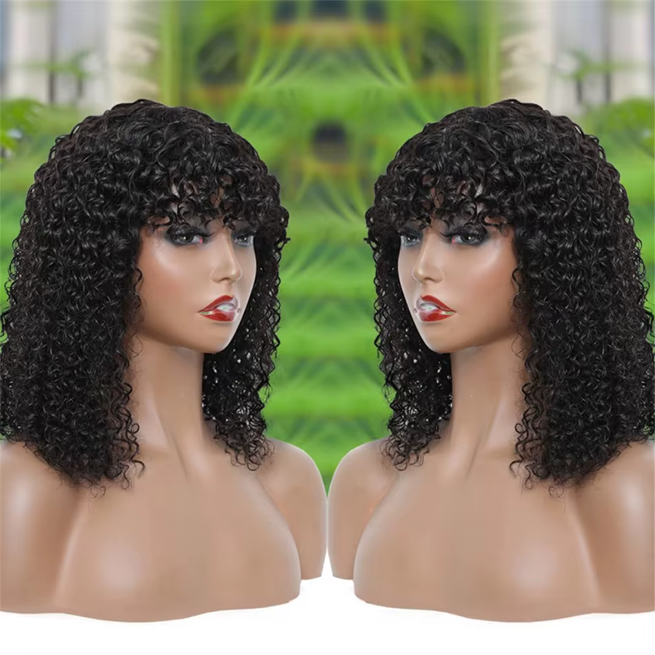 Perruques Cheveux Humains Bouclés pour Femmes