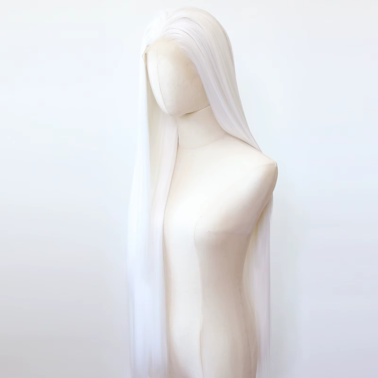 Perruque Lace Front Wig synthétique blanche