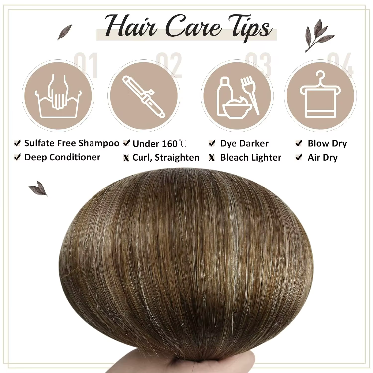 Extensions de cheveux humains pleine brillance pince dans