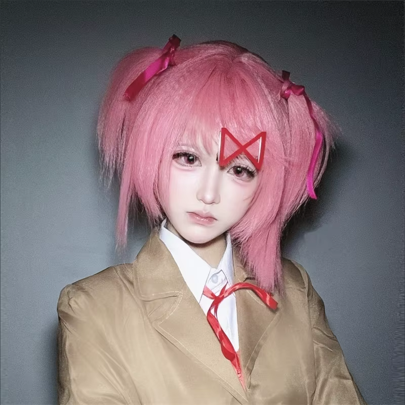 Perruque de Cosplay Anime Natsuki pour adultes