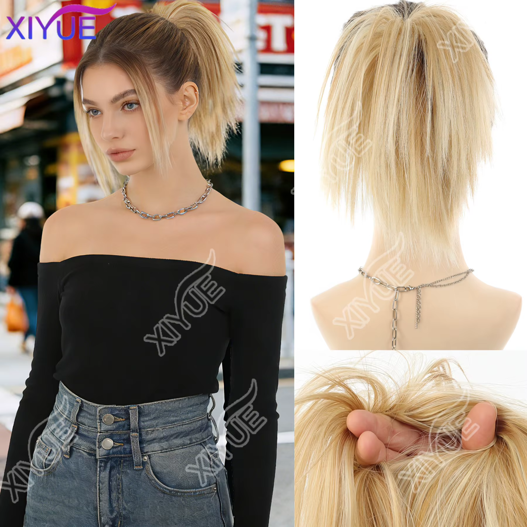 Extensions de chignon lisses