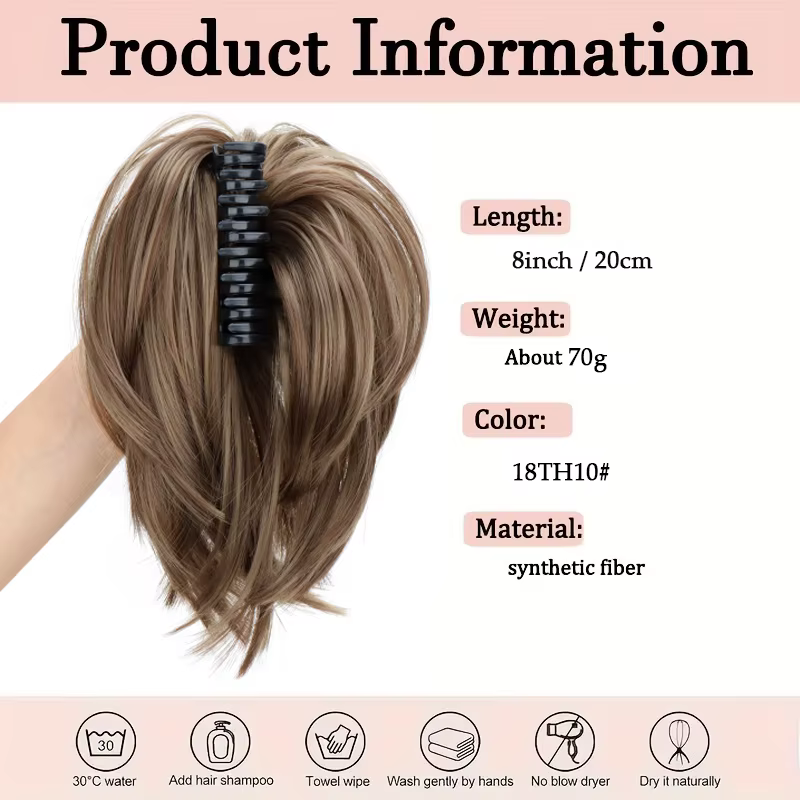 Pince à cheveux élégante en chignon désordonné pour femmes