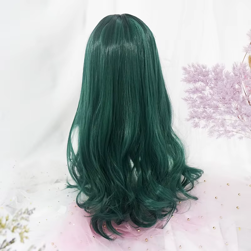 Perruque Longue Lolita avec Bonnet pour Femme
