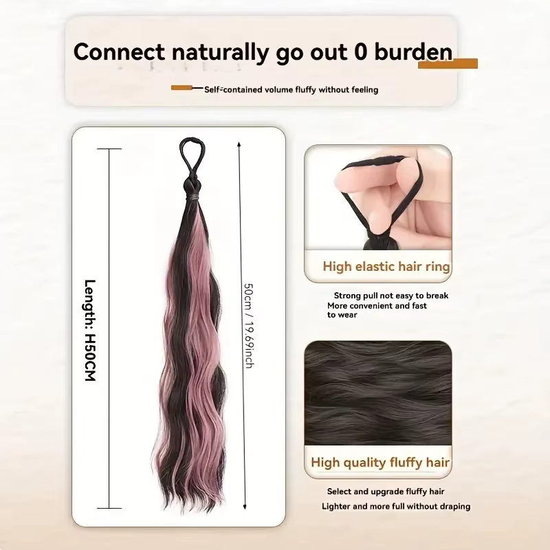 LUPU 2 pièces Extensions de queue de cheval cheveux longs-pièces