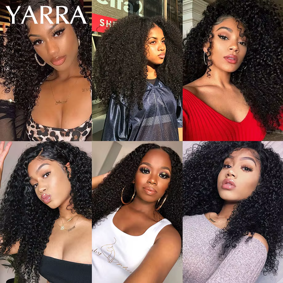 YARRA brésilien Afro crépus bouclés cheveux humains paquets 4b 4c Afro crépus en vrac cheveux humains armure paquet affaire Extensions de cheveux en gros