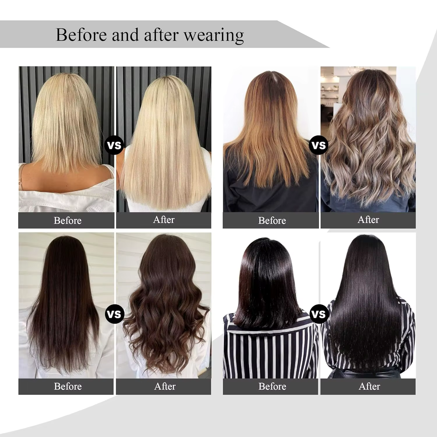 Bande dans les extensions de cheveux