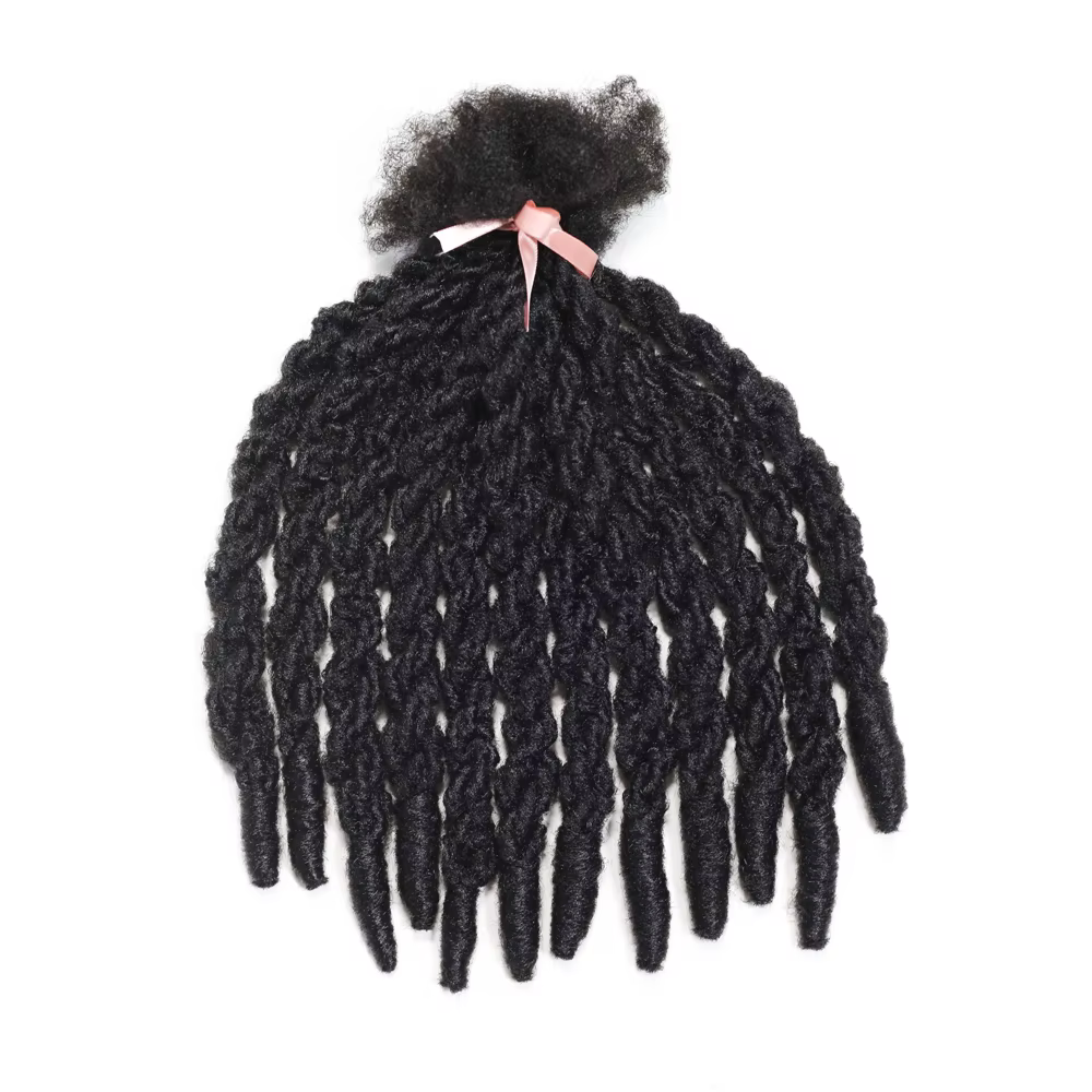 Extensions Loc synthétiques double torsion pour hommes, cheveux Dreadlock permanents, 12 couleurs disponibles, 14 pouces, largeur 2 cm, 12 brins