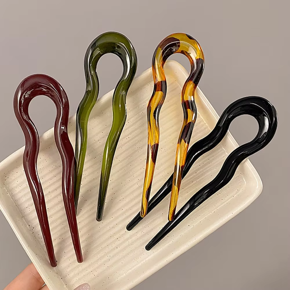 Épingles à cheveux ondulées en forme de U