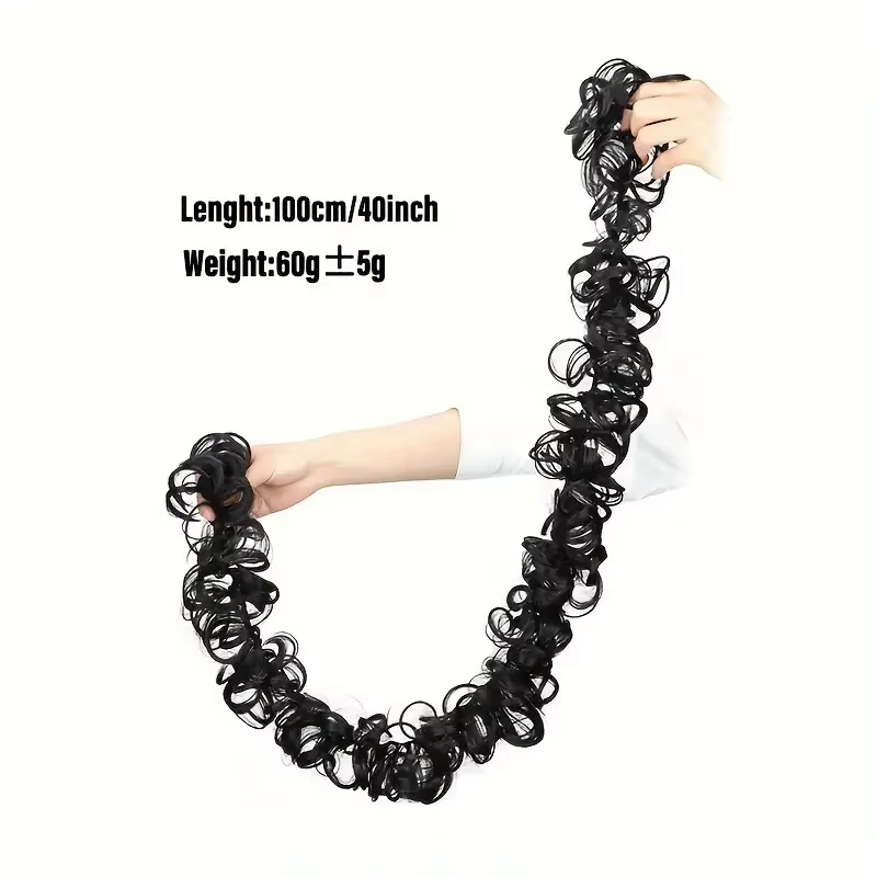 Postiche beignet chignon bouclé et désordonné | Extensions de queue de cheval DIY pour femmes – Accessoires updo