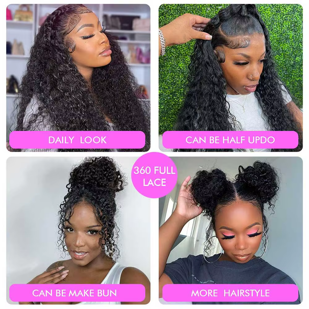 Perruque Lace Frontal Wig 360 naturelle sans colle