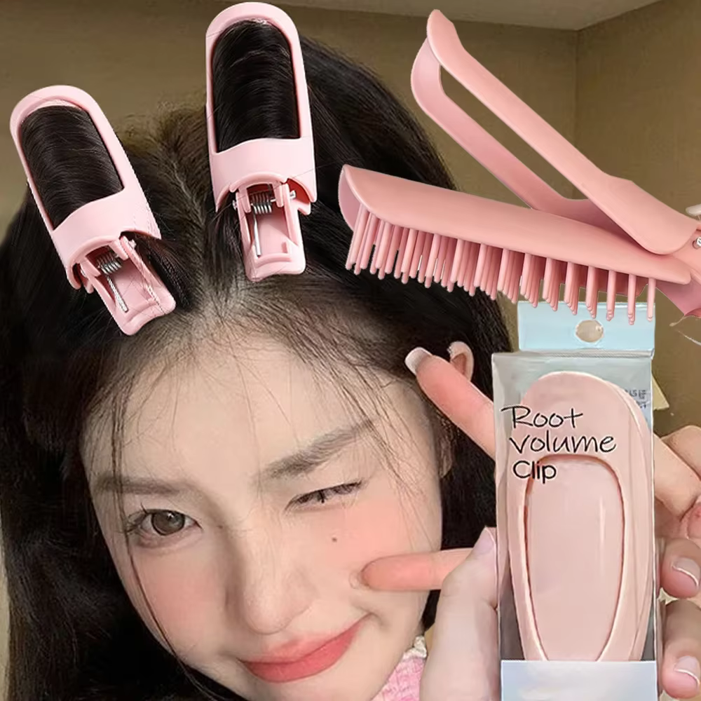 Épingle à cheveux moelleuse frangue à friser Clips 1/2 pièces racines