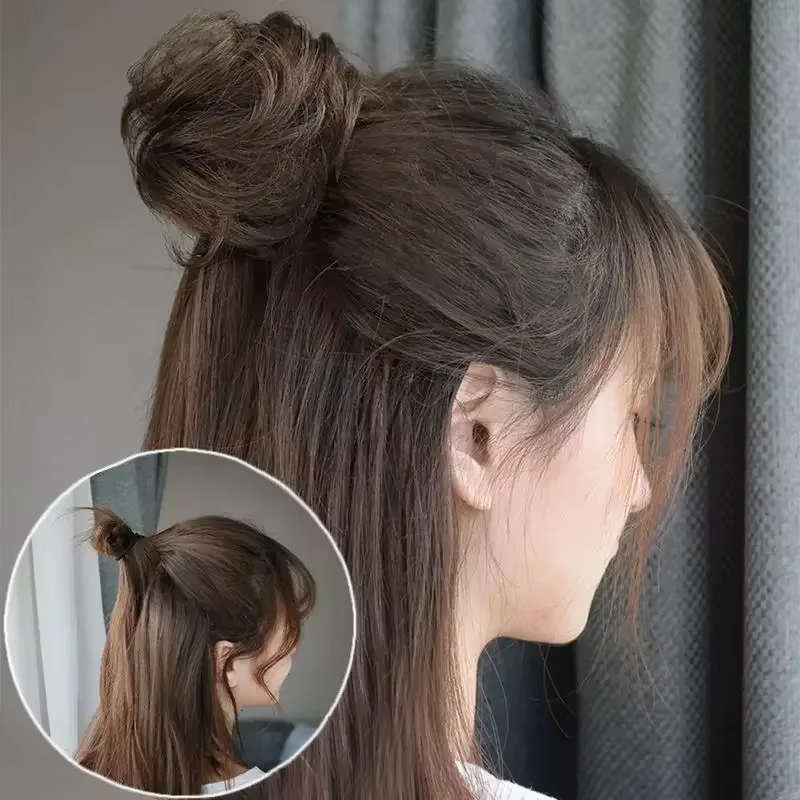 Pince à cheveux synthétique pour chignon pour femmes et filles