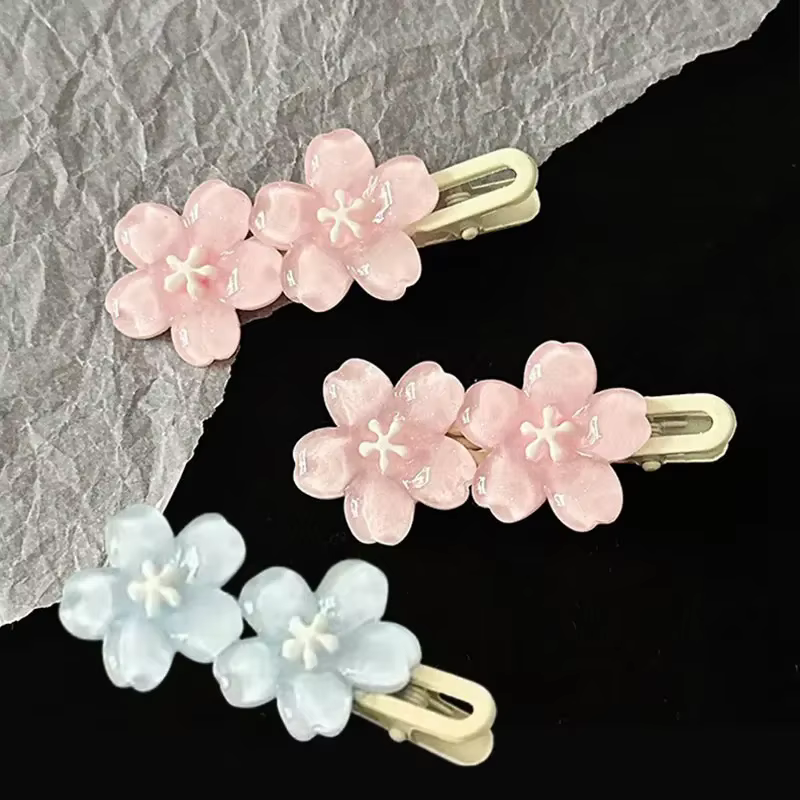 Pinces à cheveux en gelée de fleurs de cerisier