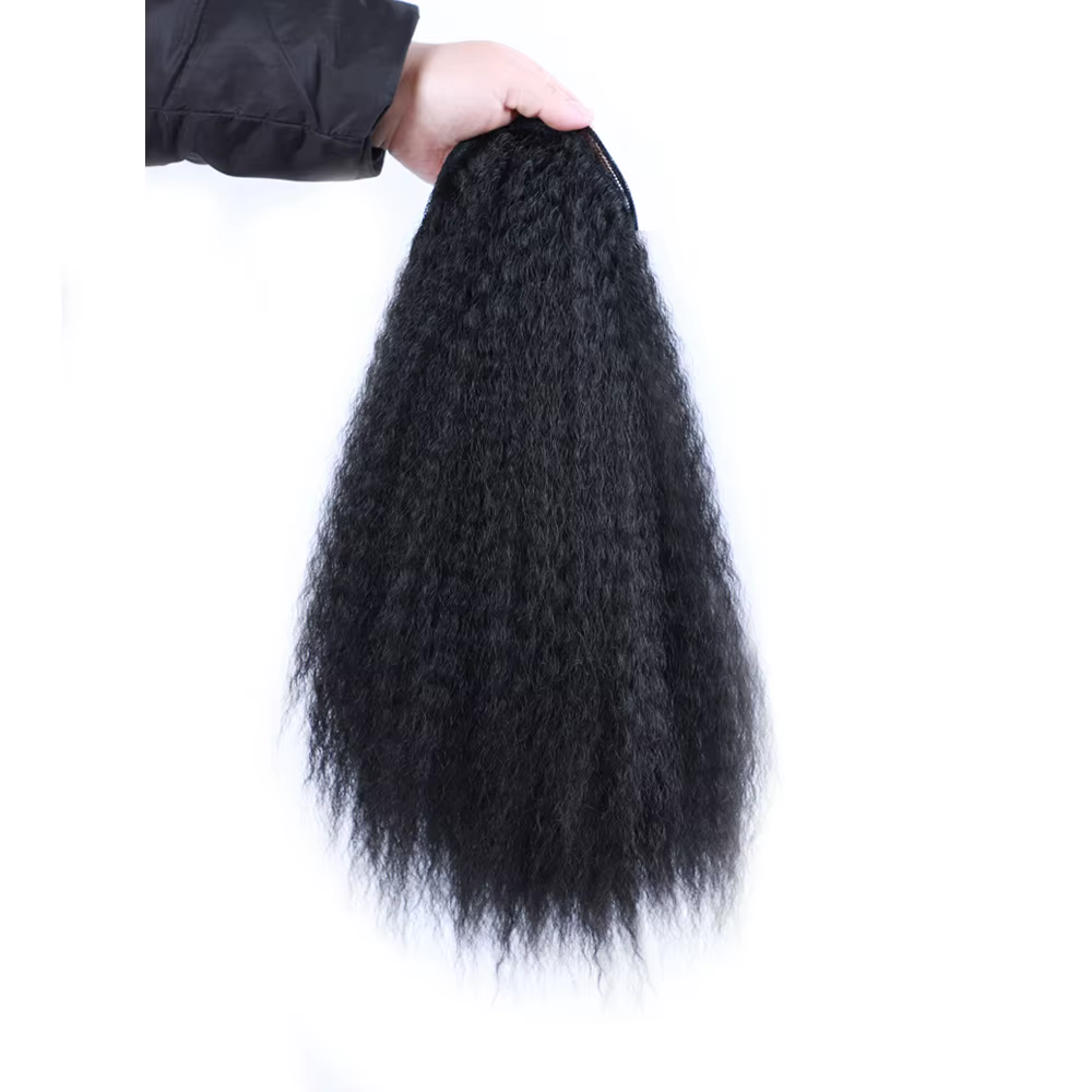Extensions synthétiques Afro bouffantes pour queue de cheval crépue