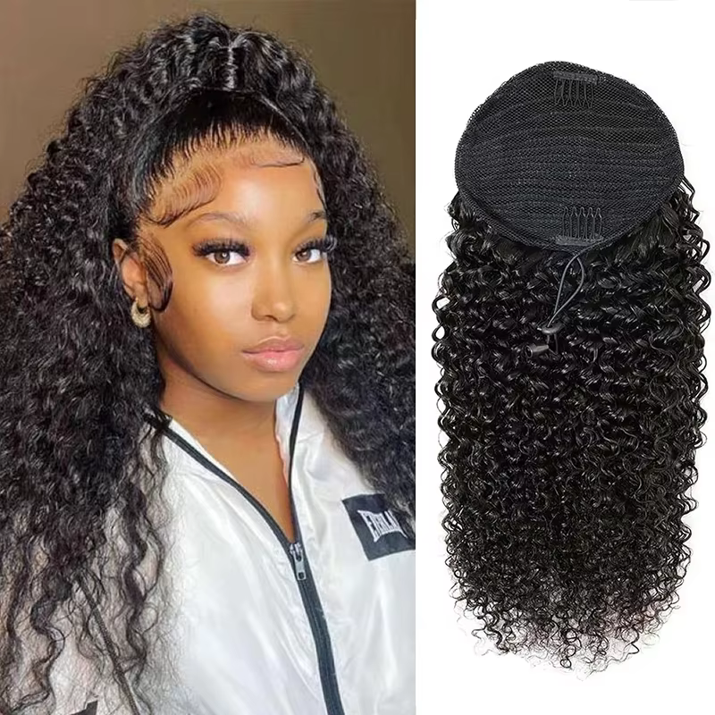 Queue de cheval en cheveux humains naturels pour femmes