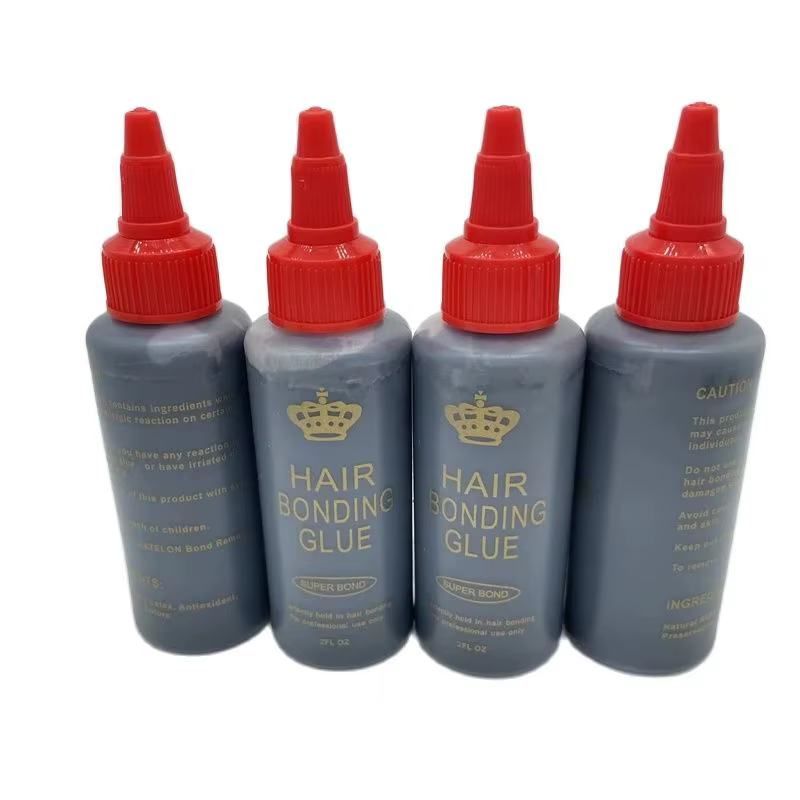 2 Oz 60 ml colle de liaison de trame de cheveux noirs