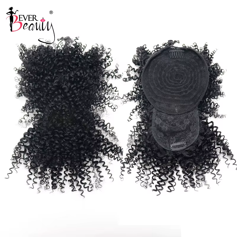 Queue de cheval cheveux humains mongol Afro crépus bouclés cordon