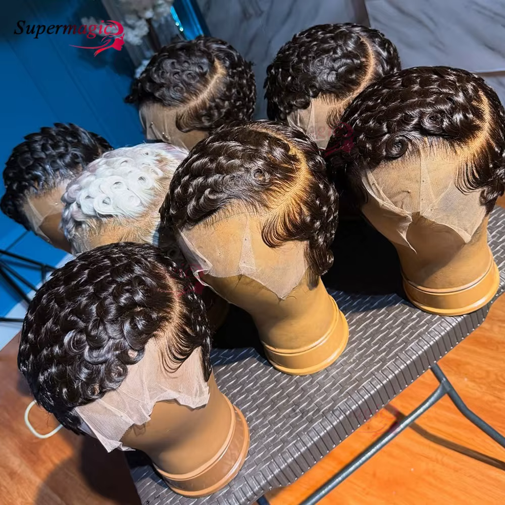 Perruques Chioma Pixie Curls 13x4 Lace Front sans colle