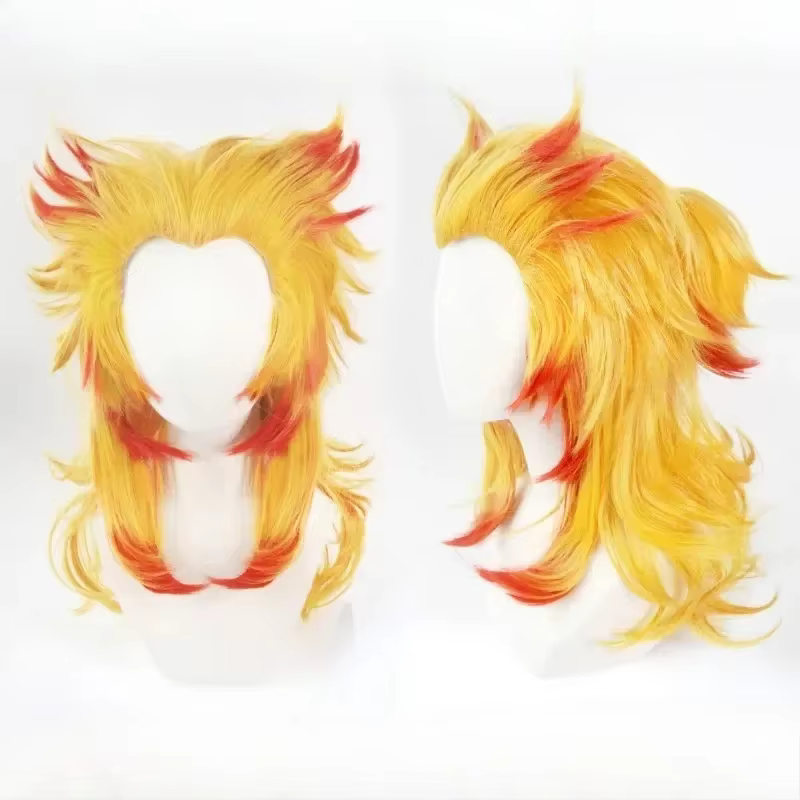 Perruque de cosplay Kyojuro Rengoku