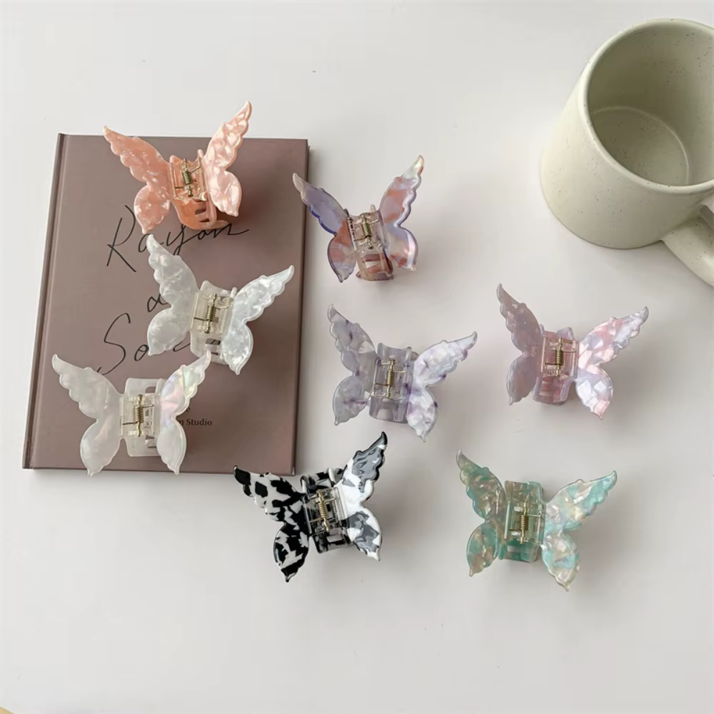 Pince à cheveux papillon en Fiber d'acétate français