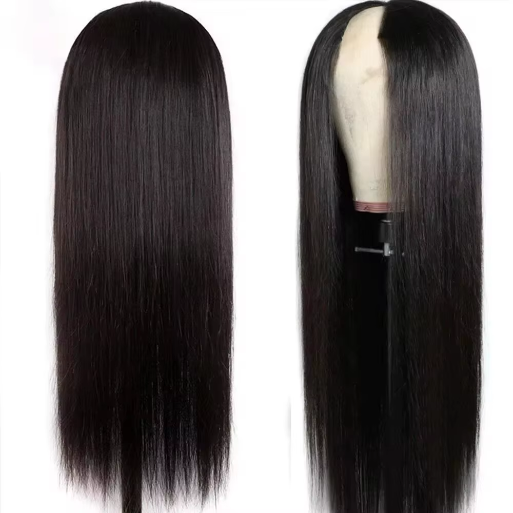 Perruque brésilienne droite en V pour femme
