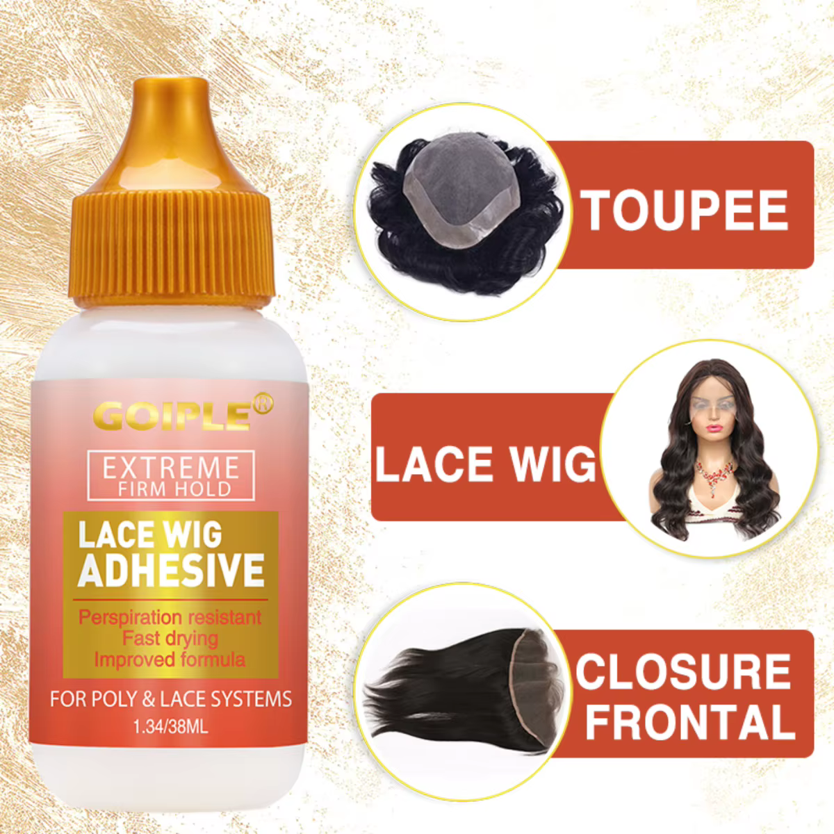 Adhésif de remplacement de cheveux toupet liaison perruque colle Invisible imperméable dentelle collée audacieuse garder