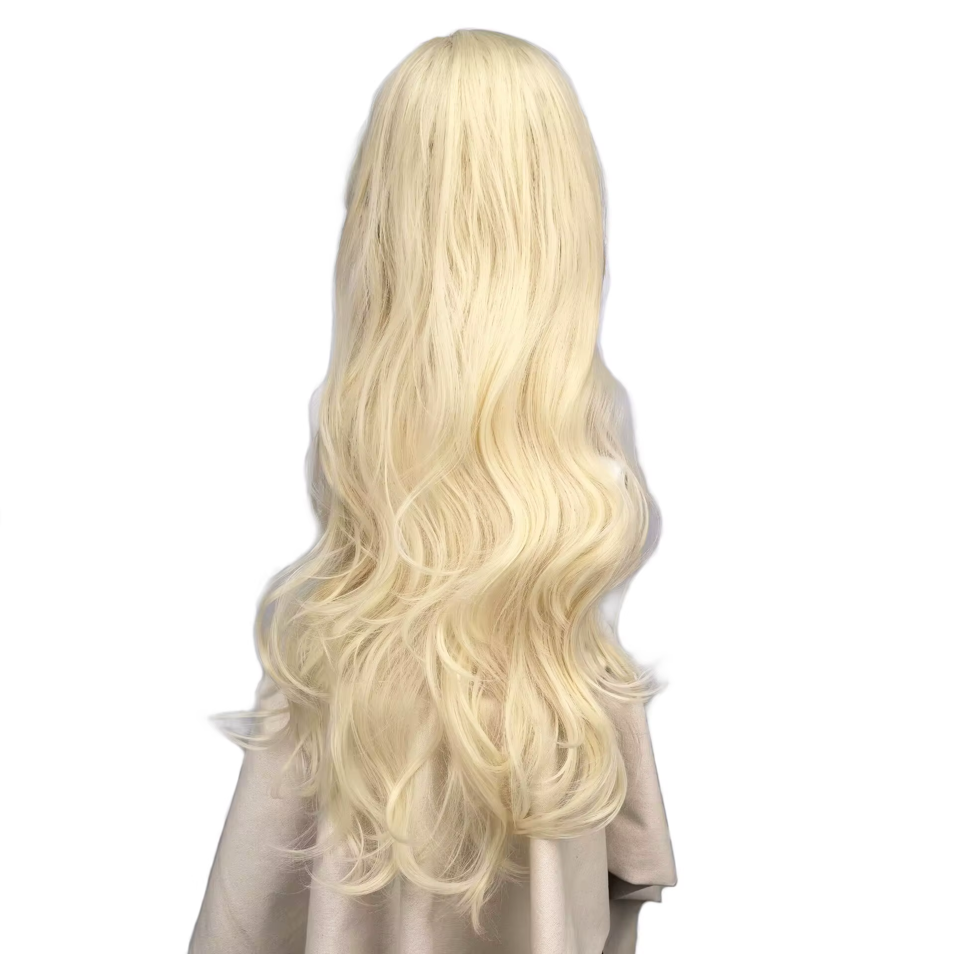 Glinda Cosplay perruque pour femmes filles méchante longue ondulée Blonde résistant à la chaleur synthétique cheveux