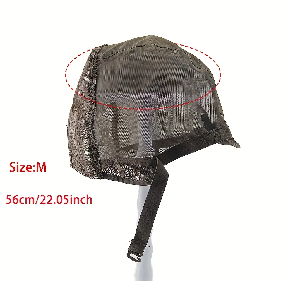 1 bonnet de perruque en V avec bande élastique et 2 boucles réglables