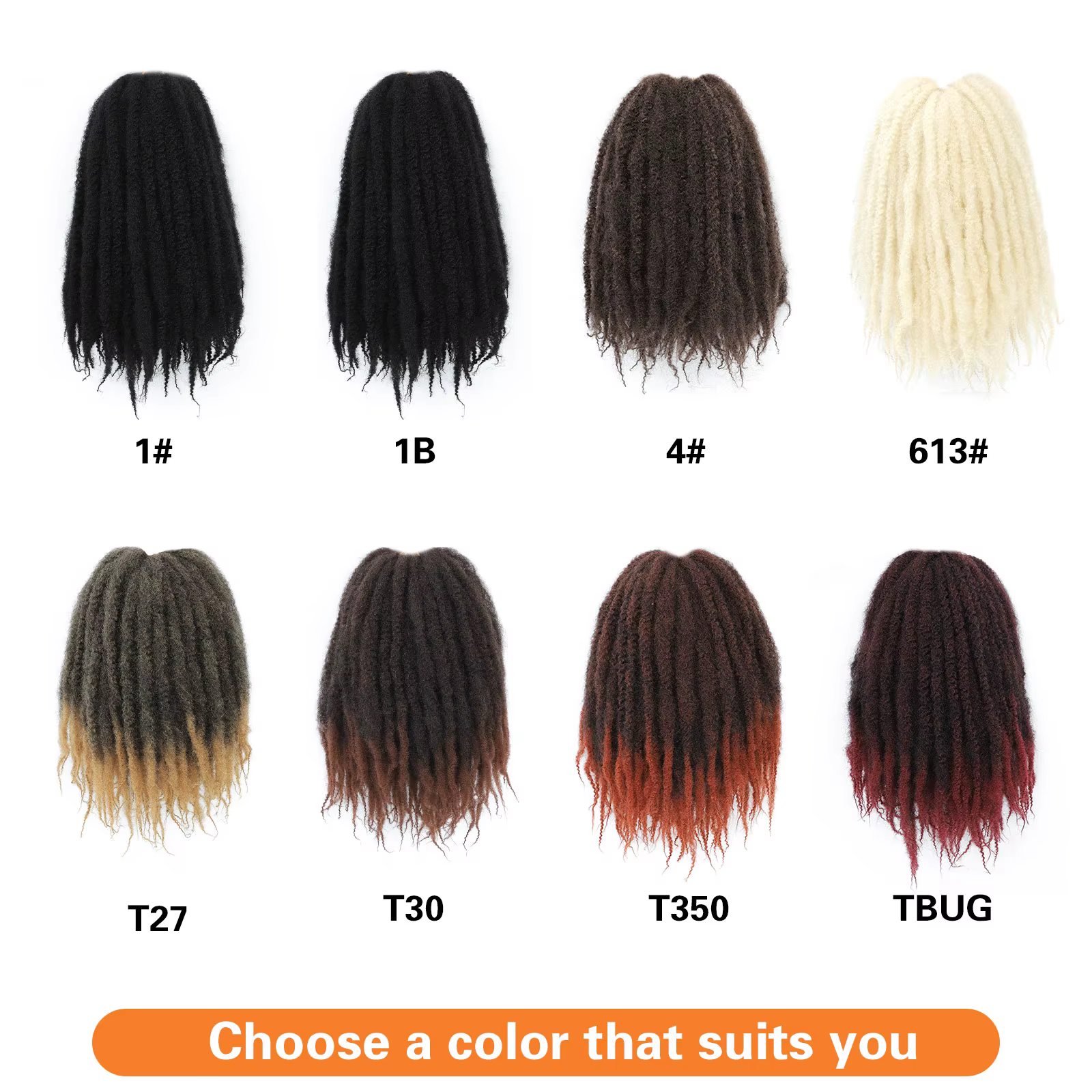Cheveux à tresser Marley Twist 10-18 pouces