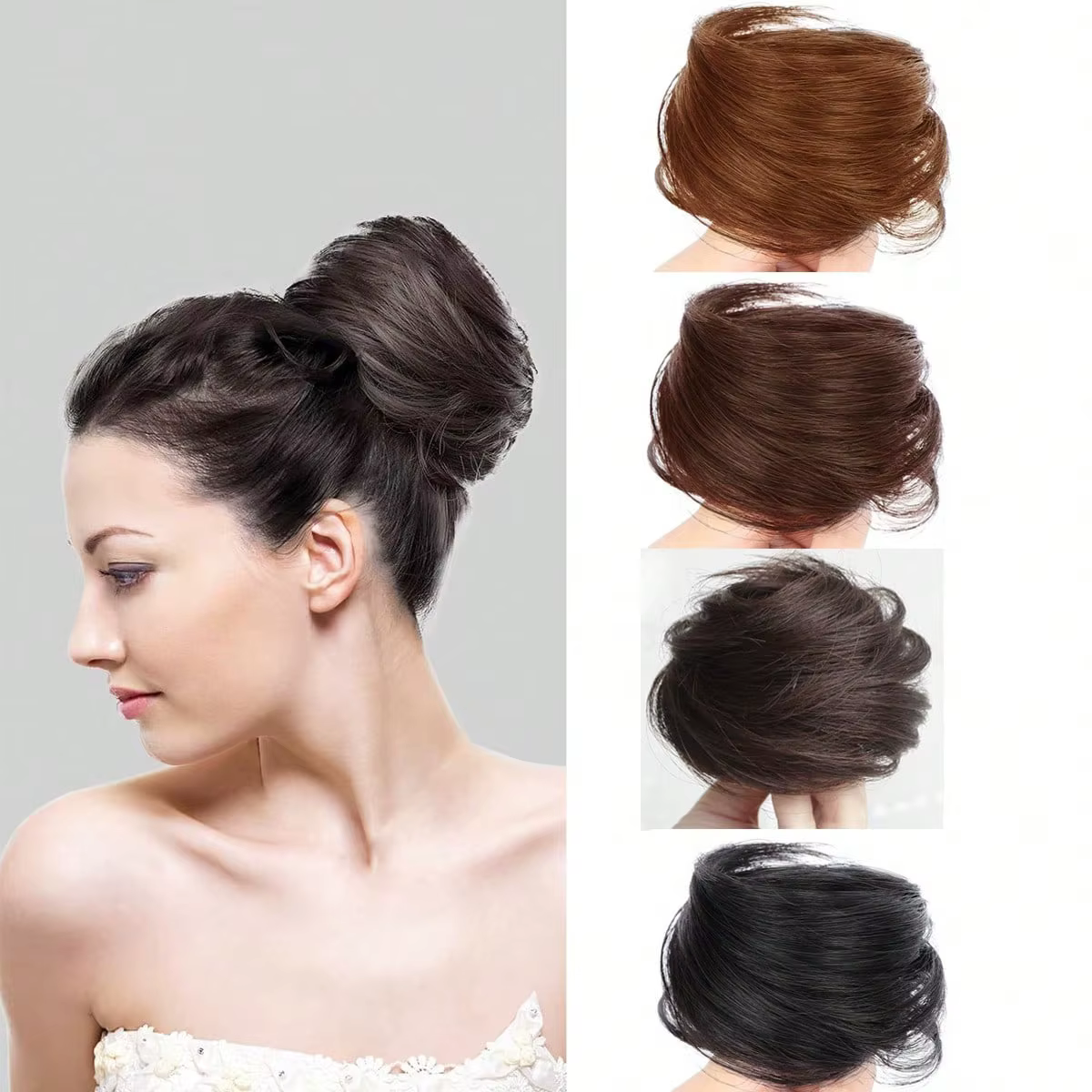 Perruque Updo synthétique facile à porter