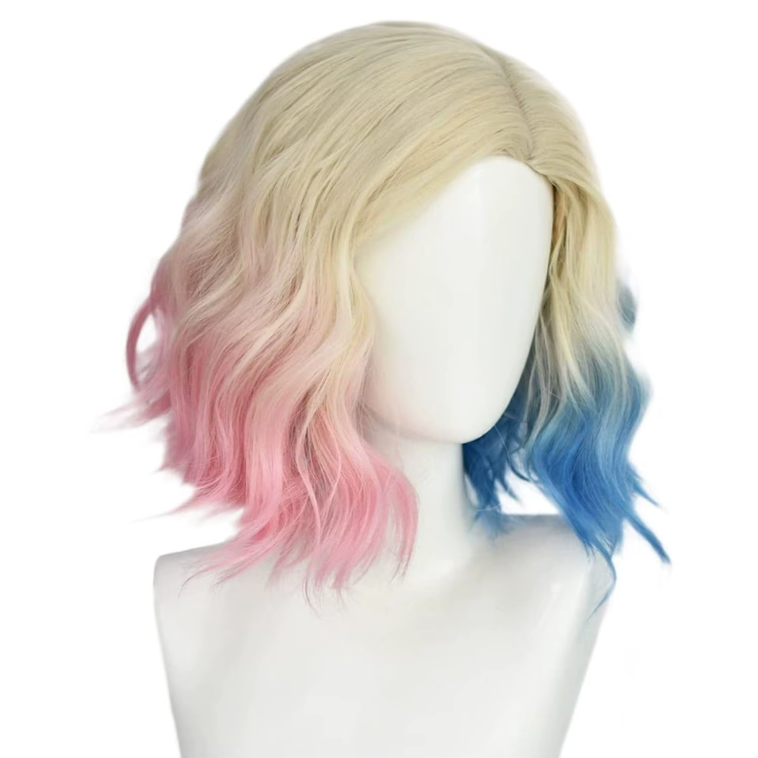 Perruque de Cosplay bleue et rose pour femmes