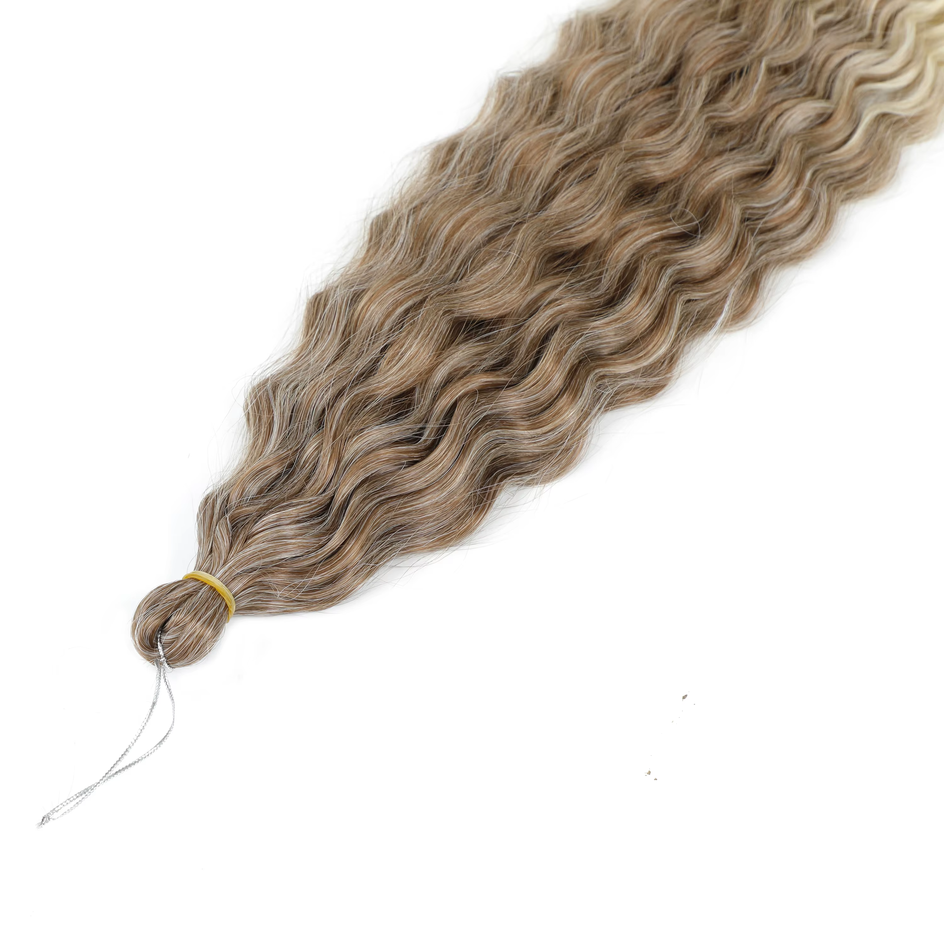 Extension capillaire tressée rose ombré marron gris bleu Ariel Curl Crochet tresses synthétique vague d'eau torsion
