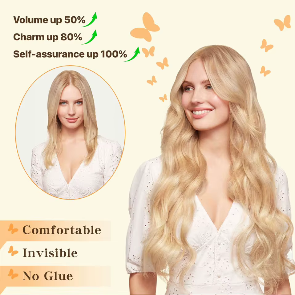 Extension de cheveux en fil Remy