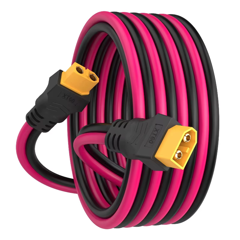 Câble d'extension XT60 12AWG XT60 vers XT60, avec connecteurs mâles à femelles, adapté à la batterie de télécommande de panneau solaire