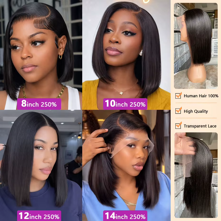 Perruques Lace Frontal 13x6 et 13x4 en Cheveux Humains 100% Naturels