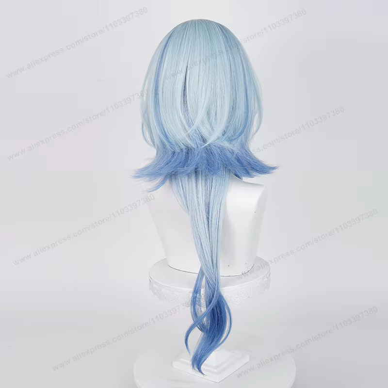 The Shorekeeper Cosplay perruque cheveux synthétiques 74 cm cheveux longs bleu dégradé femmes cheveux résistants à la chaleur perruques de haute qualité