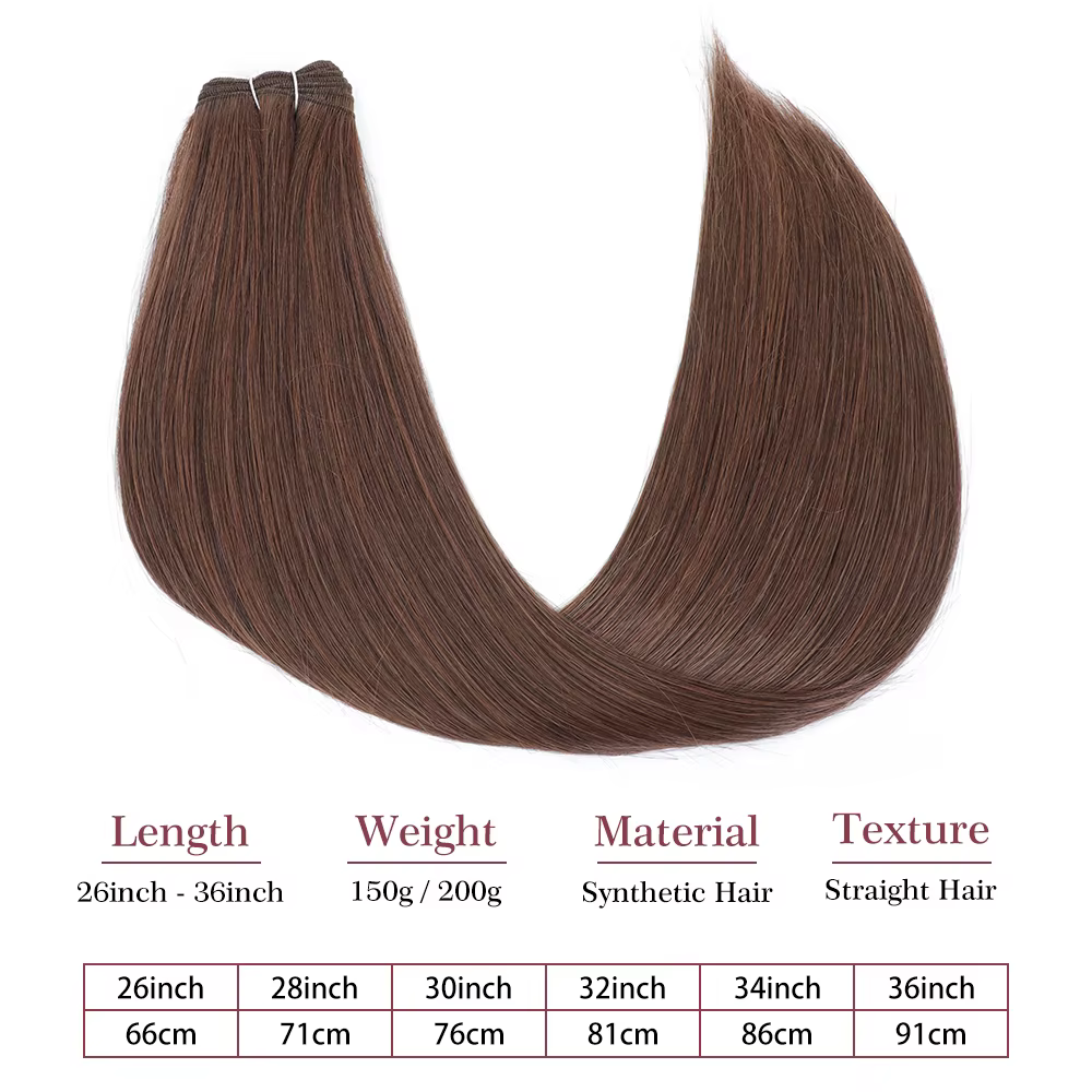 Extensions capillaires synthétiques brunes en Fiber de haute température