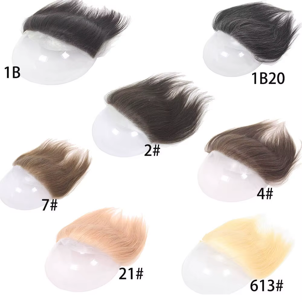 Postiche frontale pour femmes Extensions de cheveux humains front délié PU peau Toppers
