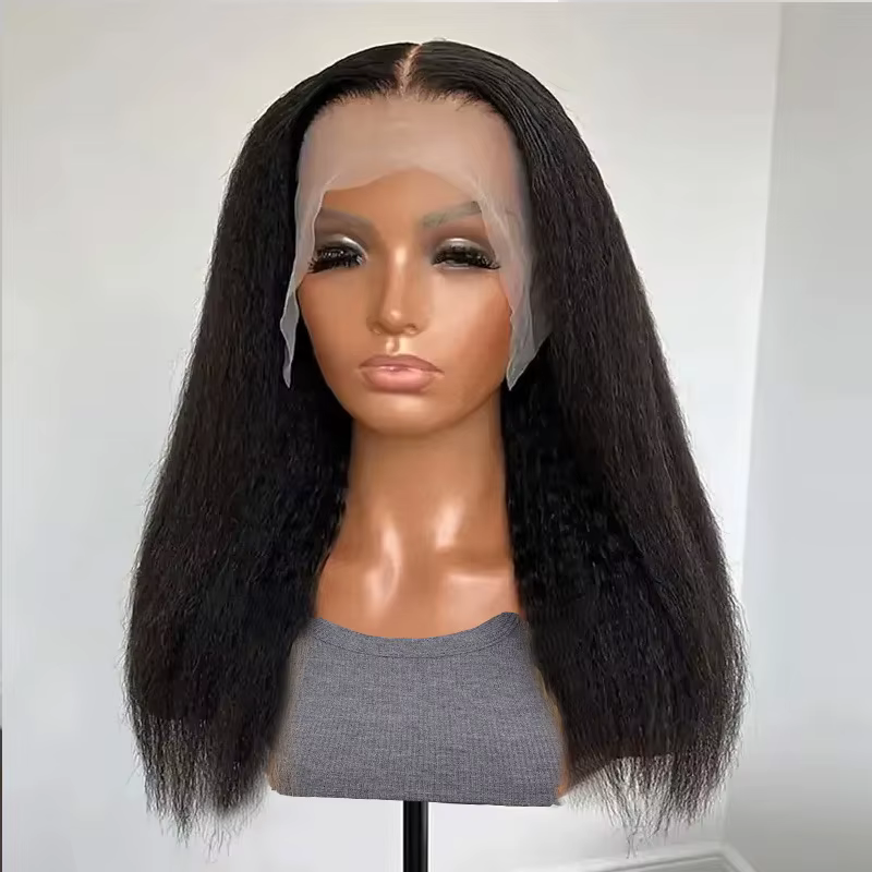 Perruque Lace Front Wig synthétique Yaki noire