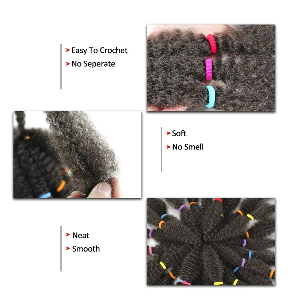 Afro crépus cheveux 12 pouces pré étiré