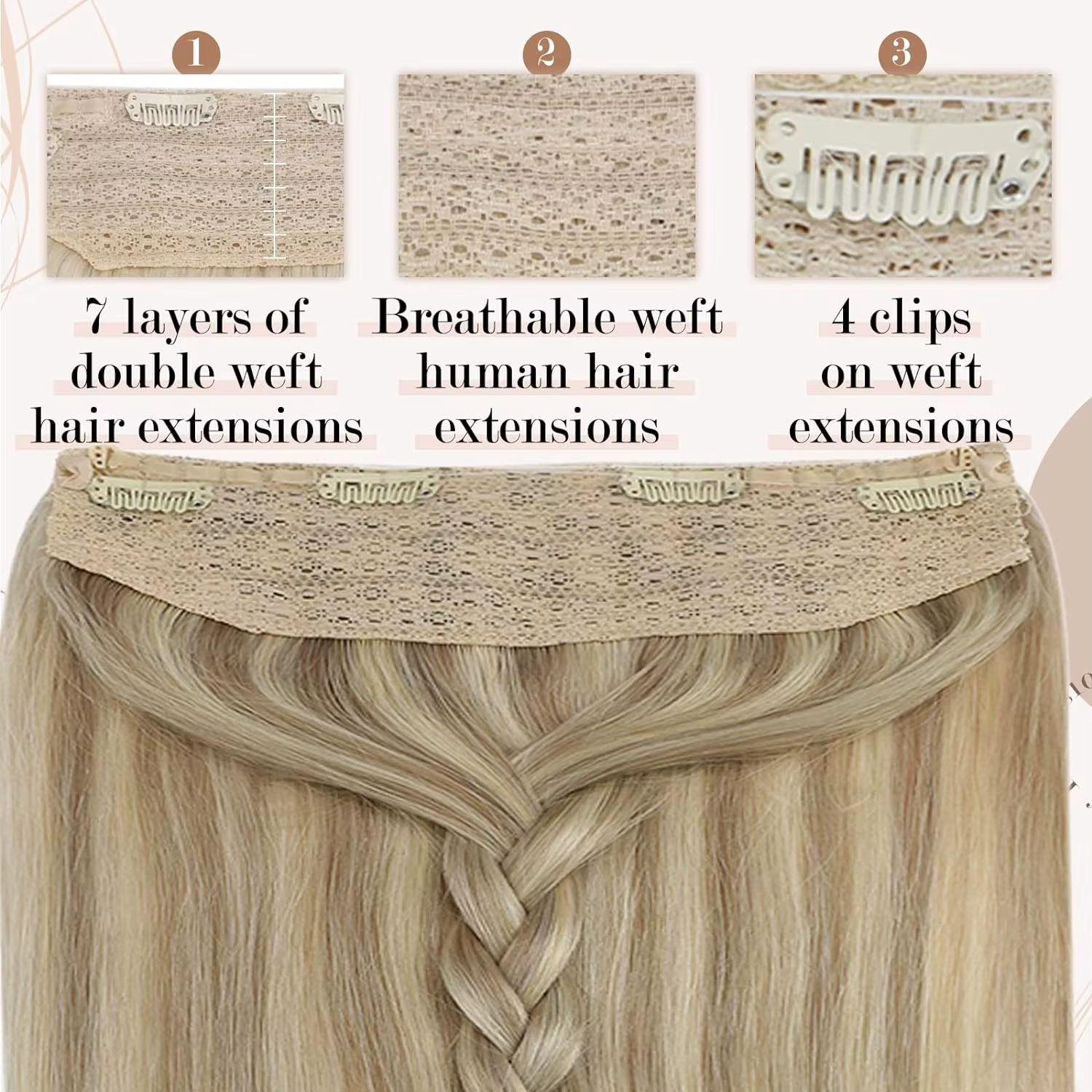 Ugeat-Extensions de Cheveux Humains