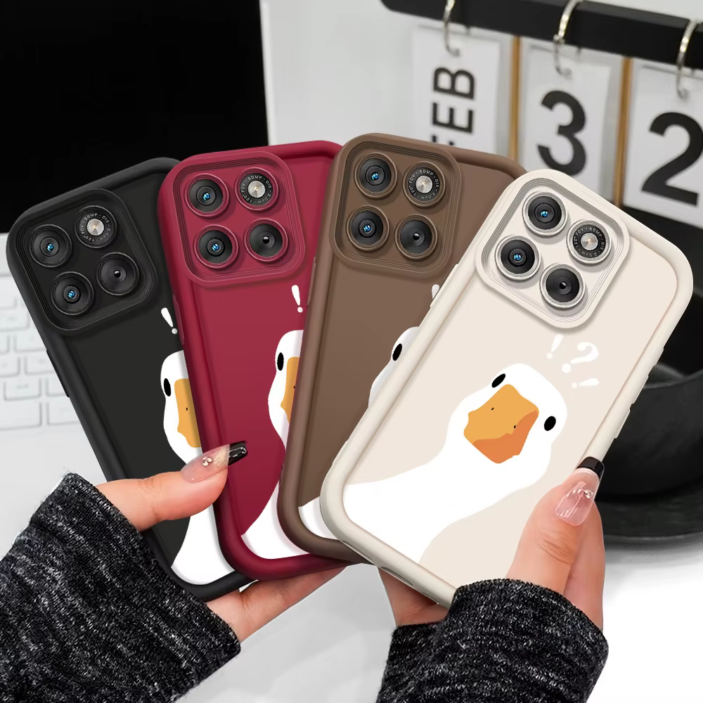 Coque de téléphone Crooked Duck, étui souple pour Motorola Edge 70 60 50 40 Pro Ultra Fusion Stylus Neo 4G 5G