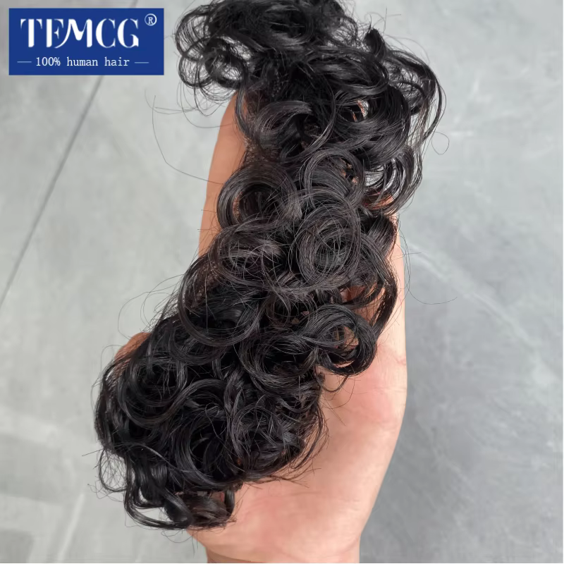 Cheveux bouclés réaliste avant délié 100% naturel