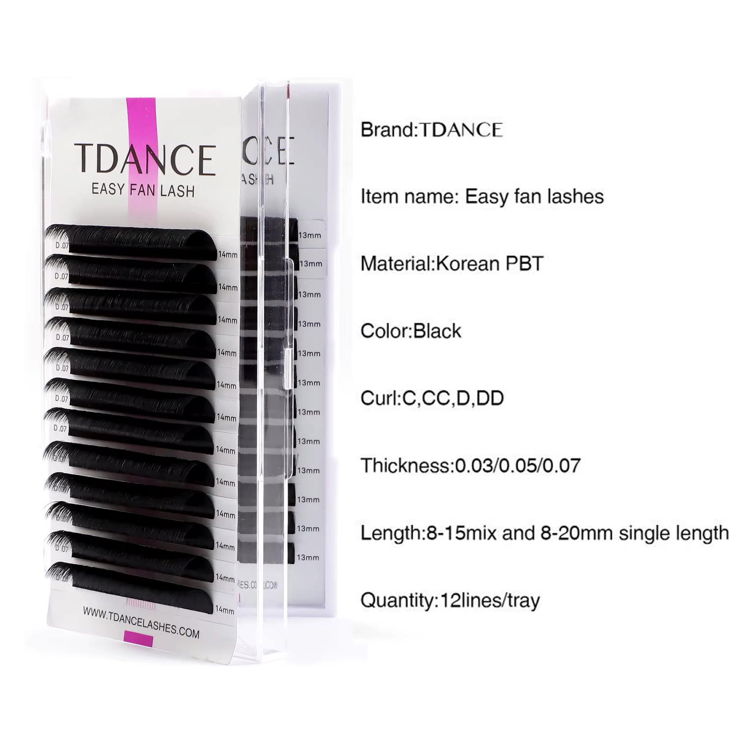 TDANCE Installation facile ventilateur rapide fleurs Extensions de cils