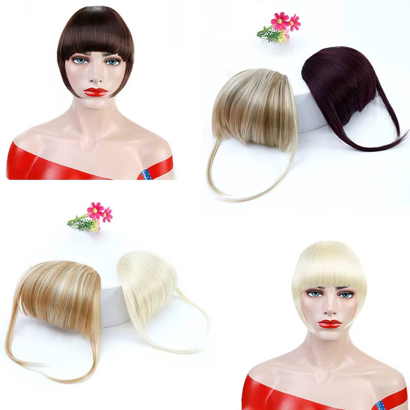 Allahefy-Extensions de Cheveux à Frange Noire