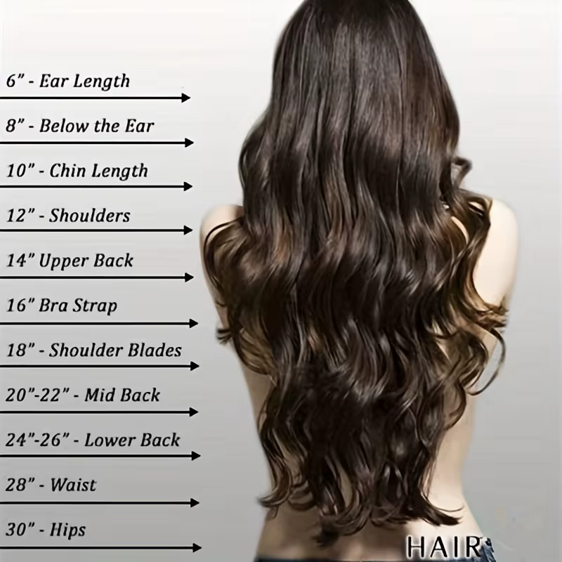 Extensions capillaires synthétiques longues ondulées en forme de U