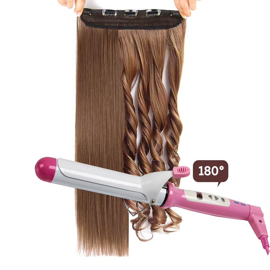 Alileader pince synthétique dans l'extension de cheveux brun